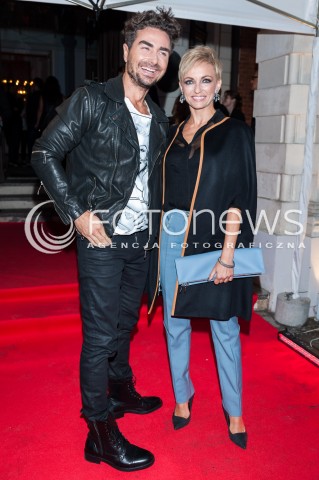  28.08.2014 WARSZAWA <br />JESIENNA RAMOWKA POLSATU - WIECZOR Z GWIAZDAMI W RESTAURACJI ENDORFINA <br />N/Z ANNA ANIA WYSZKONI JAN KLIMENT<br /> 