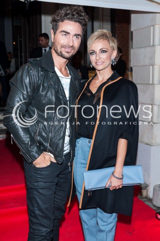  28.08.2014 WARSZAWA <br />JESIENNA RAMOWKA POLSATU - WIECZOR Z GWIAZDAMI W RESTAURACJI ENDORFINA <br />N/Z ANNA ANIA WYSZKONI JAN KLIMENT<br /> 