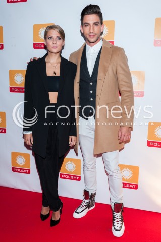  28.08.2014 WARSZAWA <br />JESIENNA RAMOWKA POLSATU - WIECZOR Z GWIAZDAMI W RESTAURACJI ENDORFINA <br />N/Z MARTA WIERZBICKA LUKASZ CZARNECKI<br /> 