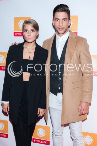  28.08.2014 WARSZAWA <br />JESIENNA RAMOWKA POLSATU - WIECZOR Z GWIAZDAMI W RESTAURACJI ENDORFINA <br />N/Z MARTA WIERZBICKA LUKASZ CZARNECKI<br /> 