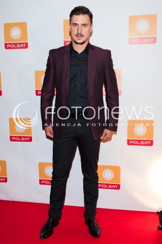  28.08.2014 WARSZAWA <br />JESIENNA RAMOWKA POLSATU - WIECZOR Z GWIAZDAMI W RESTAURACJI ENDORFINA <br />N/Z MATEUSZ DAMIECKI<br /> 