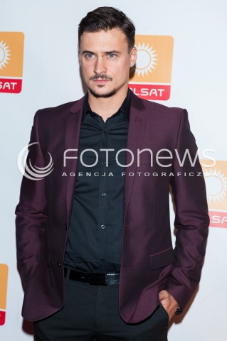  28.08.2014 WARSZAWA <br />JESIENNA RAMOWKA POLSATU - WIECZOR Z GWIAZDAMI W RESTAURACJI ENDORFINA <br />N/Z MATEUSZ DAMIECKI<br /> 