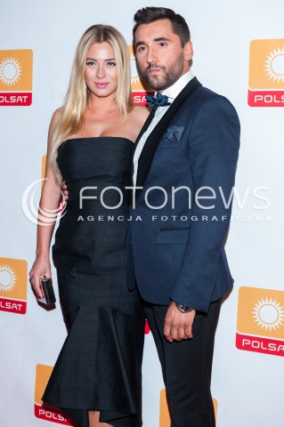  28.08.2014 WARSZAWA <br />JESIENNA RAMOWKA POLSATU - WIECZOR Z GWIAZDAMI W RESTAURACJI ENDORFINA <br />N/Z MARCELINA ZAWADZKA RAFAL MASLAK<br /> 