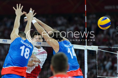  30.08.2014 WARSZAWA STADION NARODOWY<br />
MISTRZOSTWA SWIATA W PILCE SIATKOWEJ 2014<br />
FIVB MENS WORLD CHAMPIONSHIP 2014<br />
MECZ POLSKA - SERBIA ( POLAND - SERBIA )<br />
N/Z MICHAL WINIARSKI<br />
 