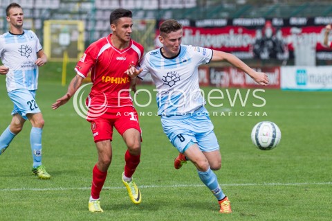  31.08.2014 LODZ PILKA NOZNA POLSKA PIERWSZA LIGA SEZON 2014/2015 FOOTBALL POLISH  WIDZEW LODZ - STOMIL OLSZTYN N/Z KONRAD WRZESINSKI PIOTR GLOWACKI  