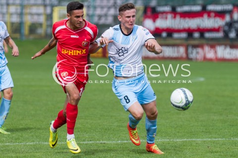  31.08.2014 LODZ PILKA NOZNA POLSKA PIERWSZA LIGA SEZON 2014/2015 FOOTBALL POLISH  WIDZEW LODZ - STOMIL OLSZTYN N/Z KONRAD WRZESINSKI PIOTR GLOWACKI  