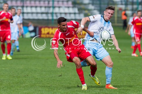  31.08.2014 LODZ PILKA NOZNA POLSKA PIERWSZA LIGA SEZON 2014/2015 FOOTBALL POLISH  WIDZEW LODZ - STOMIL OLSZTYN N/Z KONRAD WRZESINSKI PIOTR GLOWACKI  