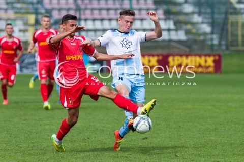  31.08.2014 LODZ PILKA NOZNA POLSKA PIERWSZA LIGA SEZON 2014/2015 FOOTBALL POLISH  WIDZEW LODZ - STOMIL OLSZTYN N/Z KONRAD WRZESINSKI PIOTR GLOWACKI  