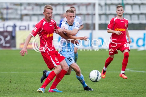  31.08.2014 LODZ PILKA NOZNA POLSKA PIERWSZA LIGA SEZON 2014/2015 FOOTBALL POLISH  WIDZEW LODZ - STOMIL OLSZTYN N/Z MATEUSZ JANIEC DAWID SZYMONOWICZ  