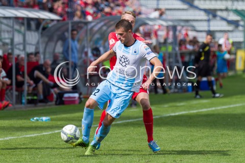  31.08.2014 LODZ PILKA NOZNA POLSKA PIERWSZA LIGA SEZON 2014/2015 FOOTBALL POLISH  WIDZEW LODZ - STOMIL OLSZTYN N/Z ROMAN MACHULENKO MATEUSZ JANIEC  