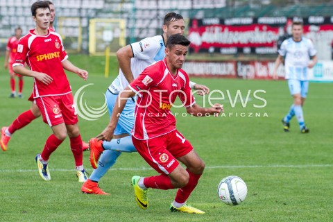  31.08.2014 LODZ PILKA NOZNA POLSKA PIERWSZA LIGA SEZON 2014/2015 FOOTBALL POLISH  WIDZEW LODZ - STOMIL OLSZTYN N/Z KONRAD WRZESINSKI  