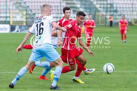  31.08.2014 LODZ PILKA NOZNA POLSKA PIERWSZA LIGA SEZON 2014/2015 FOOTBALL POLISH  WIDZEW LODZ - STOMIL OLSZTYN N/Z KONRAD WRZESINSKI  
