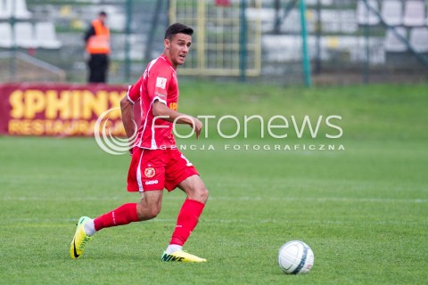  31.08.2014 LODZ PILKA NOZNA POLSKA PIERWSZA LIGA SEZON 2014/2015 FOOTBALL POLISH  WIDZEW LODZ - STOMIL OLSZTYN N/Z SYLWETKA KONRAD WRZESINSKI  