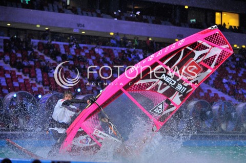  05.09.2014 WARSZAWA STADION NARODOWY<br />HALOWY PUCHAR SWIATA W WINDSURFINGU<br />N/Z ZAWODNIK<br /> 