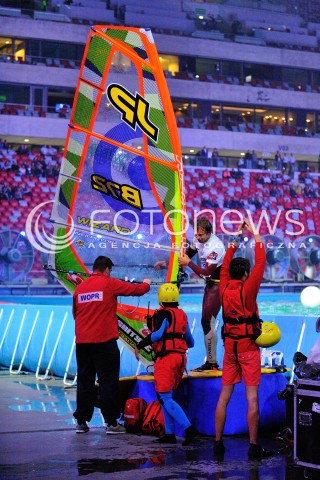  05.09.2014 WARSZAWA STADION NARODOWY<br />HALOWY PUCHAR SWIATA W WINDSURFINGU<br />N/Z ZAWODNIK<br /> 
