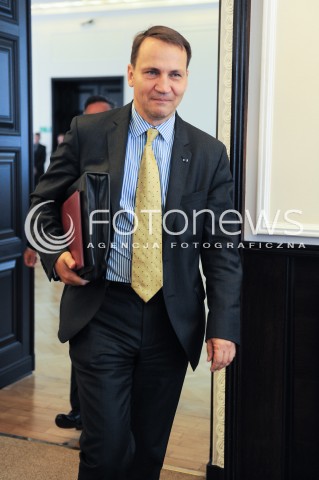  09.09.2014 WARSZAWA<br />POSIEDZENIE RADY MINISTROW<br />N/Z MINISTER SPRAW ZAGRANICZNYCH RADOSLAW SIKORSKI<br /> 