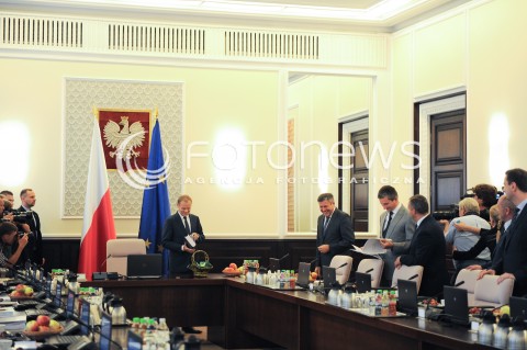  09.09.2014 WARSZAWA<br />POSIEDZENIE RADY MINISTROW<br />N/Z PREMIER DONALD TUSK RADA MINISTROW WIDOK VIEW<br /> 