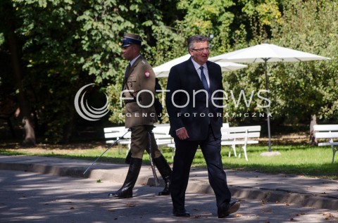  17.09.2014 WARSZAWA UROCZYSTOSC W 75 ROCZNICE AGRESJI SOWIECKIEJ NA POLSCE W CYTADELI WARSZAWSKIEJ N/Z PREZYDENT RP BRONISLAW KOMOROWSKI  