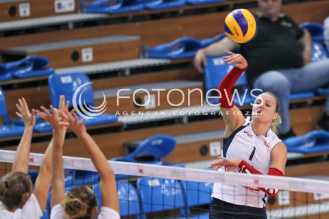  19.09.2014 RZESZOW <br />SIATKOWKA<br />TURNIEJ ZESPOLOW ORLENLIGI PRZED SEZONEM 2014/2015<br />MECZ DEVELOPRES SKYRES RZESZOW - MUSZYNIANKA MUSZYNA<br />N/Z KAROLINA CIASZKIEWICZ LACH<br /> 