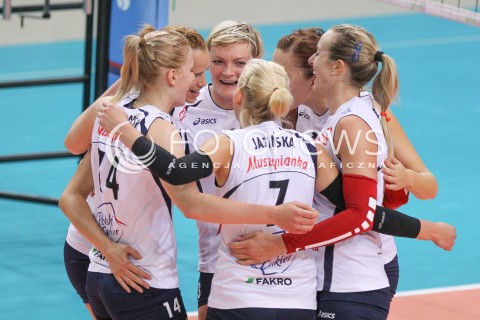  19.09.2014 RZESZOW <br />SIATKOWKA<br />TURNIEJ ZESPOLOW ORLENLIGI PRZED SEZONEM 2014/2015<br />MECZ DEVELOPRES SKYRES RZESZOW - MUSZYNIANKA MUSZYNA<br />N/Z KAROLINA ROZYCKA RADOSC EMOCJE<br /> 