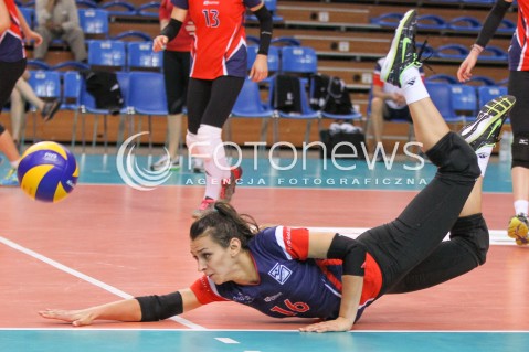  19.09.2014 RZESZOW <br />SIATKOWKA<br />TURNIEJ ZESPOLOW ORLENLIGI PRZED SEZONEM 2014/2015<br />MECZ KSZO OSTROWIEC SWIETOKRZYSKI - PALAC BYDGOSZCZ<br />N/Z ANNA KORABIEC SYLWETKA PAD<br /> 