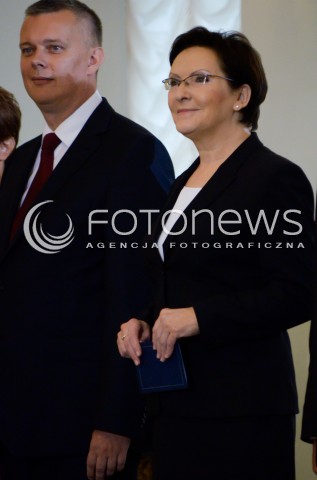  22.09.2014 WARSZAWA PREZYDENT RP BRONISLAW KOMOROWSKI POWOWAL RZAD PREMIER EWY KOPACZ N/Z PREMIER RP EWA KOPACZ   
