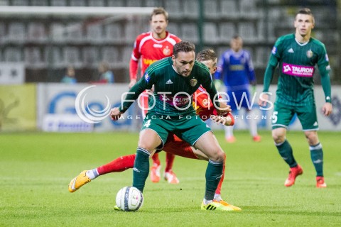  23.09.2014 LODZ PILKA NOZNA POLSKA 1/16 PUCHAR POLSKI SEZON 2014/2015 FOOTBALL POLISH WIDZEW LODZ - SLASK WROCLAW N/Z THOMAS HATELEY BARTLOMIEJ KASPRZAK  