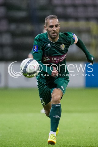  23.09.2014 LODZ PILKA NOZNA POLSKA 1/16 PUCHAR POLSKI SEZON 2014/2015 FOOTBALL POLISH WIDZEW LODZ - SLASK WROCLAW N/Z MACHAJ MATEUSZ SYLWETKA  