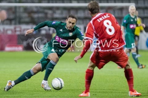  23.09.2014 LODZ PILKA NOZNA POLSKA 1/16 PUCHAR POLSKI SEZON 2014/2015 FOOTBALL POLISH WIDZEW LODZ - SLASK WROCLAW N/Z THOMAS HATELEY  