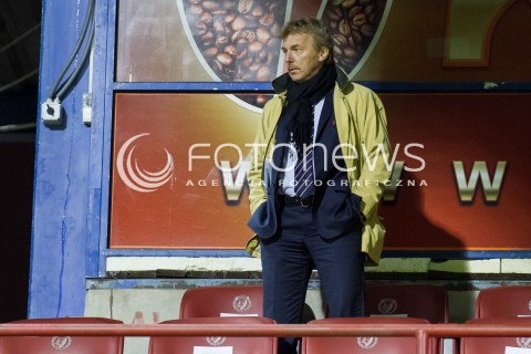  23.09.2014 LODZ PILKA NOZNA POLSKA 1/16 PUCHAR POLSKI SEZON 2014/2015 FOOTBALL POLISH WIDZEW LODZ - SLASK WROCLAW N/Z ZBIGNIEW BONIEK SYLWETKA  