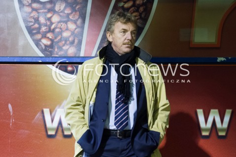  23.09.2014 LODZ PILKA NOZNA POLSKA 1/16 PUCHAR POLSKI SEZON 2014/2015 FOOTBALL POLISH WIDZEW LODZ - SLASK WROCLAW N/Z ZBIGNIEW BONIEK SYLWETKA  