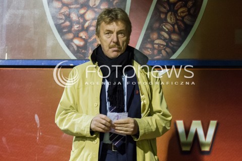  23.09.2014 LODZ PILKA NOZNA POLSKA 1/16 PUCHAR POLSKI SEZON 2014/2015 FOOTBALL POLISH WIDZEW LODZ - SLASK WROCLAW N/Z ZBIGNIEW BONIEK SYLWETKA  