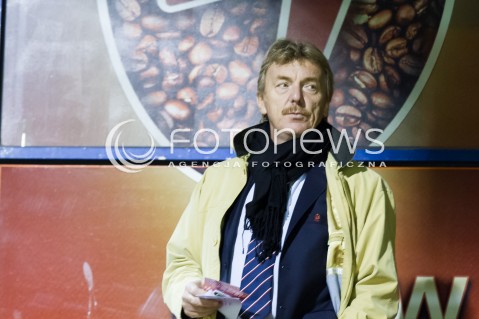  23.09.2014 LODZ PILKA NOZNA POLSKA 1/16 PUCHAR POLSKI SEZON 2014/2015 FOOTBALL POLISH WIDZEW LODZ - SLASK WROCLAW N/Z ZBIGNIEW BONIEK SYLWETKA  