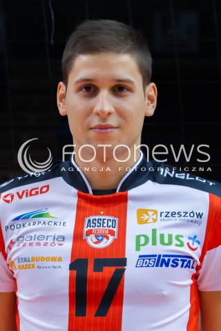  29.09.2014 RZESZOW <br />SESJA ZDJECIOWA SIATKARZY ASSECO RESOVIA<br />N/Z NIKOLAY PENCHEV<br /> 