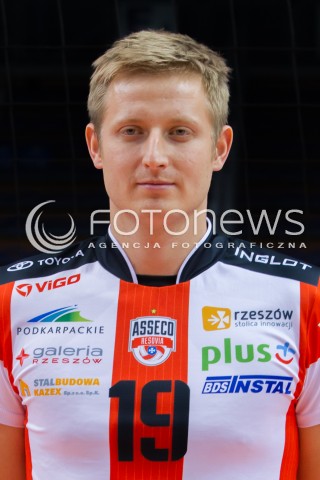  29.09.2014 RZESZOW <br />SESJA ZDJECIOWA SIATKARZY ASSECO RESOVIA<br />N/Z MICHAL KOZLOWSKI<br /> 