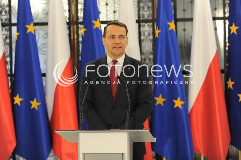  01.10.2014 WARSZAWA SEJM RP<br />OBRADY SEJMU KONFERENCJA PRASOWA<br />N/Z MARSZALEK SEJMU RADOSLAW SIKORSKI<br /> 