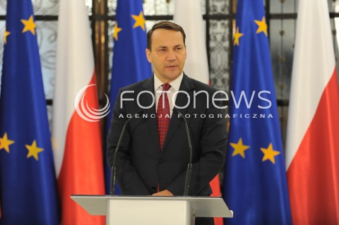 01.10.2014 WARSZAWA SEJM RP<br />OBRADY SEJMU KONFERENCJA PRASOWA<br />N/Z MARSZALEK SEJMU RADOSLAW SIKORSKI<br /> 