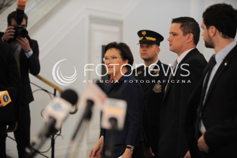  01.10.2014 WARSZAWA SEJM RP<br />OBRADY SEJMU<br />N/Z PREMIER EWA KOPACZ<br /> 