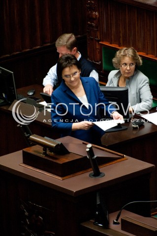  01.10.2014 WARSZAWA SEJM RP<br />OBRADY SEJMU - EXPOSE NOWEJ PREMIER EWY KOPACZ<br />N/Z PREMIER EWA KOPACZ<br /> 