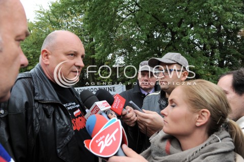  01.10.2014 WARSZAWA SEJM RP<br />STRAJK GORNIKOW POD SEJMEM<br />N/Z STRAJKUJACY GORNICY<br /> 