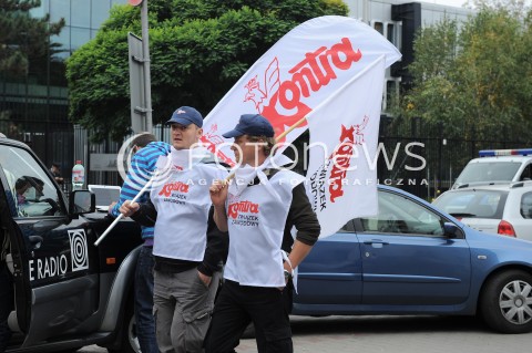  01.10.2014 WARSZAWA SEJM RP<br />STRAJK GORNIKOW POD SEJMEM<br />N/Z STRAJKUJACY GORNICY<br /> 