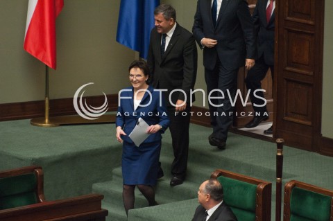 01.10.2014 WARSZAWA SEJM RP<br />OBRADY SEJMU<br />N/Z PREMIER EWA KOPACZ JANUSZ PIECHOCINSKI<br /> 