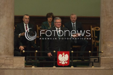  01.10.2014 WARSZAWA SEJM RP<br />OBRADY SEJMU<br />N/Z PREZYDENT RP BRONISLAW KOMOROWSKI<br /> 