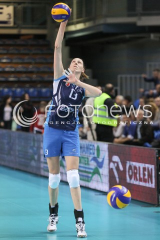  03.10.2014 RZESZOW<br />SIATKOWKA ORLEN LIGA 2014/2015 WOMEN VOLLEYBALL POLAND POLISH ORLENLIGA LEAGUE SEASON 2014/2015<br />MECZ DEVELOPRES SKYRES RZESZOW - CHEMIK POLICE<br />N/Z KATARZYNA MROZ SYLWETKA <br /> 