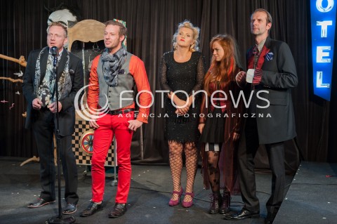  03.10.2014 WARSZAWA OCH TEATR<br />PROBA MEDIALNA SPEKTAKLU DUCH PIKADORA POWROT LEGENDY<br />N/Z GRZEGORZ MALECKI ARKADIUSZ JANICZEK  EWA KONSTANCJA BULHAK IRENA MALCER RAFAL RUTKOWSKI <br /> 