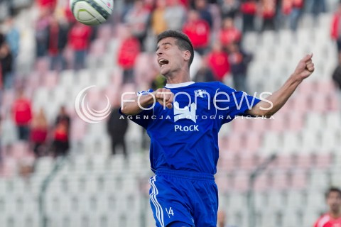  04.10.2014 LODZ PILKA NOZNA POLSKA PIERWSZA LIGA SEZON 2014/2015 FOOTBALL POLISH  WIDZEW LODZ - WISLA PLOCK N/Z MARKO RADIC SYLWETKA  