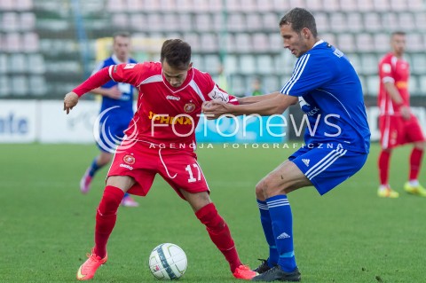  04.10.2014 LODZ PILKA NOZNA POLSKA PIERWSZA LIGA SEZON 2014/2015 FOOTBALL POLISH  WIDZEW LODZ - WISLA PLOCK N/Z MARIUSZ RYBICKI MACIEJ KOSTRZEWA  