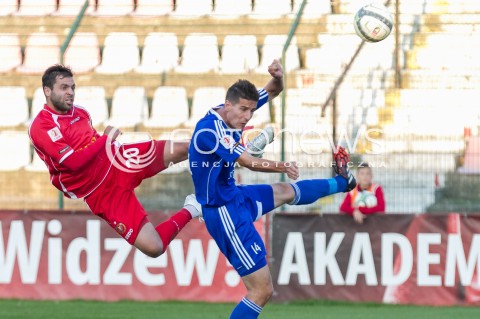  04.10.2014 LODZ PILKA NOZNA POLSKA PIERWSZA LIGA SEZON 2014/2015 FOOTBALL POLISH  WIDZEW LODZ - WISLA PLOCK N/Z MARKO RADIC DAWID KWIEK  