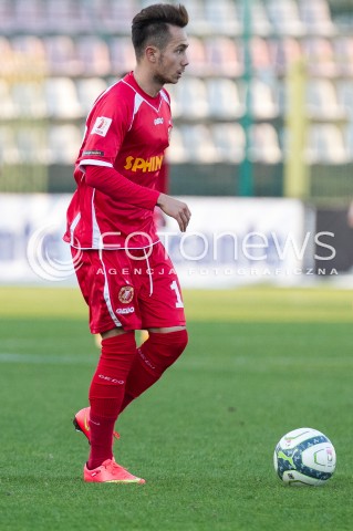  04.10.2014 LODZ PILKA NOZNA POLSKA PIERWSZA LIGA SEZON 2014/2015 FOOTBALL POLISH  WIDZEW LODZ - WISLA PLOCK N/Z MARIUSZ RYBICKI SYLWETKA  