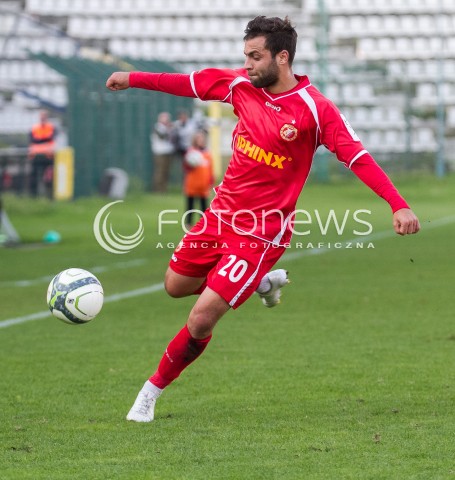 04.10.2014 LODZ PILKA NOZNA POLSKA PIERWSZA LIGA SEZON 2014/2015 FOOTBALL POLISH  WIDZEW LODZ - WISLA PLOCK N/Z MATEUSZ BROZ SYLWETKA  